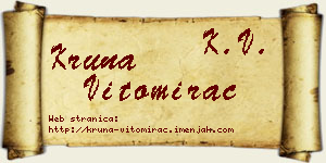 Kruna Vitomirac vizit kartica
